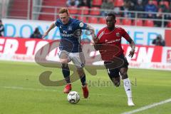 2. Bundesliga - FC Ingolstadt 04 - Hamburger SV - Bates, David (5 HSV) Osayamen Osawe (14, FCI)