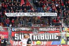 2. BL - Saison 2018/2019 - FC Ingolstadt 04 - MSV Duisburg - Fans - choreo - banner - spruchband - Foto: Meyer Jürgen
