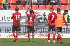 2. BL - Saison 2018/2019 - FC Ingolstadt 04 - Holstein Kiel - Die Spieler bedanken sich bei den fans - Almog Cohen (#8 FCI) - Marcel Gaus (#19 FCI) - Foto: Meyer Jürgen