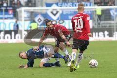 2. Bundesliga - FC Ingolstadt 04 - Hamburger SV - Bates, David (5 HSV) Jonatan Kotzke (25 FCI) Sonny Kittel (10, FCI)