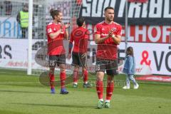 2. BL - Saison 2018/2019 - FC Ingolstadt 04 - Holstein Kiel - Die Mannschaft bedankt sich bei den fans - Fatih Kaya (Fatih Kaya (#36 FCI) - Foto: Meyer Jürgen