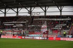 2. Bundesliga - FC Ingolstadt 04 - MSV Duisburg - Fans Fankurve Spruchband Fahnen Jubel