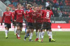 2. Bundesliga - FC Ingolstadt 04 - 1. FC Heidenheim - Tor Jubel Darío Lezcano (11, FCI) 1:0, mit Konstantin Kerschbaumer (7, FCI) Sonny Kittel (10, FCI) Marcel Gaus (19, FCI) Phil Neumann (26, FCI) Paulo Otavio (6, FCI)