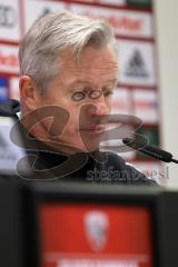 2. Bundesliga - FC Ingolstadt 04 - 1. FC Heidenheim - Pressekonferenz nach dem Spiel, Cheftrainer Jens Keller (FCI) nach seinem ersten Heimspiel, 1:1