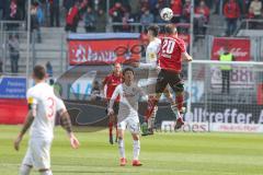 2. BL - Saison 2018/2019 - FC Ingolstadt 04 - Holstein Kiel - Stefan Kutschke (#20 FCI) beim Kopfball - Foto: Meyer Jürgen