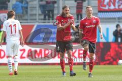 2. BL - Saison 2018/2019 - FC Ingolstadt 04 - Holstein Kiel - Björn Paulsen (#4 FCI) feuert seinen Mitspieler an - Foto: Meyer Jürgen