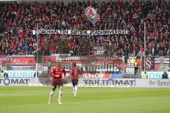2. Bundesliga - FC Ingolstadt 04 - SV Darmstadt 98 - Spruchband Fans Kurve Fahnen
