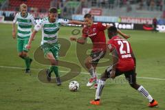 2. BL - Saison 2018/2019 - FC Ingolstadt 04 - Thorsten Röcher (#29 FCI) - Agyemang Diawusie (#27 FCI) - Omladic Nik #21 Fürth - Foto: Meyer Jürgen