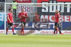 2. BL - Saison 2018/2019 - FC Ingolstadt 04 - Holstein Kiel - Enttäuschte Gesichter nach dem Spiel - Marcel Gaus (#19 FCI) - Kotzke Jonathan (#25 FCI) - Foto: Meyer Jürgen