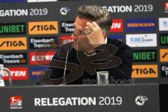 2. Bundesliga - Relegation - FC Ingolstadt 04 - SV Wehen Wiesbaden - Pressekonferenz nach dem Spiel, Ingolstadt abgestiegen und Wiesbaden aufgestiegen, Cheftrainer Tomas Oral (FCI)