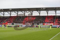 2. Bundesliga - Fußball - FC Ingolstadt 04 - SV Wehen Wiesbaden - Fankurve - Choreo - Banner