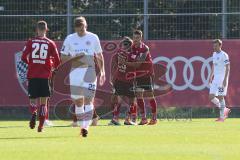 2. Bundesliga - Testspiel - FC Ingolstadt 04 - FC Würzburger Kickers - Tor Jubel 1:0 durch Stefan Kutschke (20, FCI) mit Robin Krauße (23, FCI)