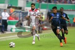 DFB-Pokal - SC Paderborn 07 - FC Ingolstadt 04 - Lucas Galvao (3 FCI) Dräger, Mohamed (Paderborn 25)