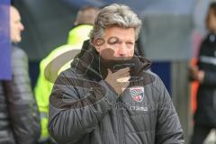 3. Fußball-Liga - Saison 2019/2020 - MSV Duisburg - FC Ingolstadt 04 - Chef-Trainer Jeff Saibene (FCI) - Foto: Meyer Jürgen