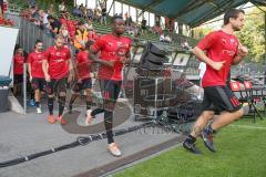 3. Fußball-Liga - Saison 2019/2020 - FC Victoria Köln - FC Ingolstadt 04 - Die Mannschaft beim warm machen - Foto: Meyer Jürgen