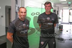 Jörg Mikoleit Athletiktrainer und rechts Alexander Kunze Torwarttrainer - FC Ingolstadt 04 - 3.Liga - Porträttermin 2019/2020 -