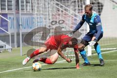 3. Liga - Saisoneröffnung - Testspiel - FC Ingolstadt 04 - VfB Eichstätt - Sturm zum Tor Zweikampf rechts Fatih Kaya (9, FCI), Torwart Daniel Baltzer hält