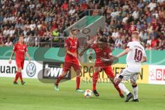 DFB Pokal - Fußball - FC Ingolstadt 04 - 1. FC Nürnberg - Caniggia Ginola Elva (14, FCI) Kerk Sebastian (1. FCN, 10)