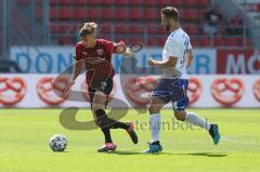 3. Fußball-Liga - Saison 2020/2021 - FC Ingolstadt 04 -  KFC Uerdingen - Filip Bilbija (#35,FCI)  - Jan Kirchhoff (#4 Uerdingen) - Foto: Meyer Jürgen