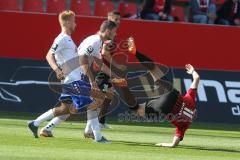3. Fußball-Liga - Saison 2020/2021 - FC Ingolstadt 04 -  KFC Uerdingen - Beister Maximilian (#11,FCI) wird gefoult - Foto: Meyer Jürgen