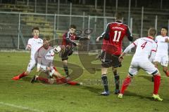 Regionalliga - Saison 2016/2017 - FC Ingolstadt 04 II - FC Augsburg II - Darius Jalinous mit einem Schuss auf das Tor - Foto: Jürgen Meyer