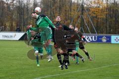 FC Gerolfing gegen TSV Nördlingen Keskin Onur beim Kopfball - Foto: Jürgen Meyer