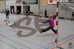 Handball Landesliga Damen HG Ingolstadt-Walkenhofen Melanie Pschmann beim 7 Meter Foto: Juergen Meyer