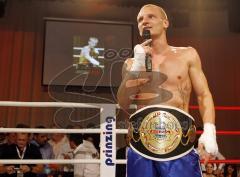 Kickboxen - Gala - Abschiedskampf Jens Lintow - EM Johannes Wolf spricht zum Publikum