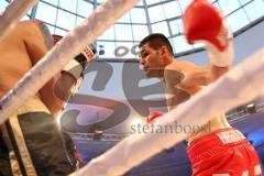 Stekos Fight Night - Postpalast - Kickboxen - Boxen - K1 - Boxkampf - Filberto Tovar (MEX) schwarze Hose gegen Filip Hrgovic (CRO) rote Hose, Sieger Hrgovic