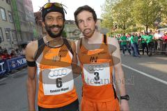 Halbmarathon Ingolstadt 2014 - Miguel Lenz (6) und Heiko Middelhof (3)