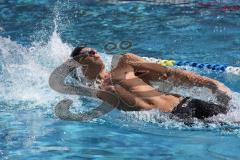 Schwimmen - SC Delphin Ingolstadt - Training - Freibad Ingolstadt - 50 Meter Becken - Paul Huch (Jahrgang 1996)  - Rückenschwimmen