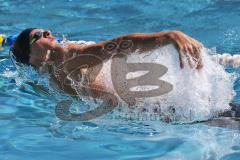 Schwimmen - SC Delphin Ingolstadt - Training - Freibad Ingolstadt - 50 Meter Becken - Paul Huch (Jahrgang 1996)  - Rückenschwimmen
