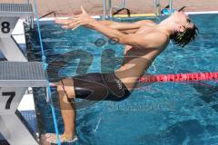 Schwimmen - SC Delphin Ingolstadt - Training - Freibad Ingolstadt - 50 Meter Becken - Paul Huch (Jahrgang 1996) - Start Rückenschwimmen
