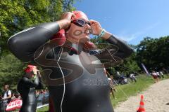 Triathlon Ingolstadt -2017  Baggersee - Olympische Disziplin - Schwimmen - Start - Organisator Gerhard Budy