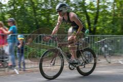 Triathlon Ingolstadt 2018 - Radfahrer auf der Strecke - Foto: Jürgen Meyer