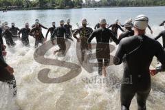Triathlon Ingolstadt 2019 - Olympische Distanz, Schwimmen Start Impressionen