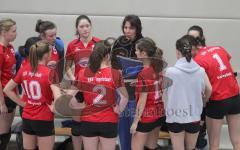 Damen Volleyball - ESV Ingolstadt - Lohhof - Time Out Trainerin Alexandra Böhm hält Ansprache