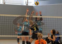 Volleyball Damen - MTV Ingolstadt - Schwabing - rechts Steffi Schuster links