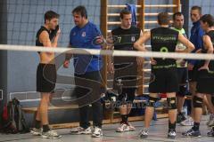 Volleyball - MTV Ingolstadt - VfL Großkötz - Trainer Klaus Wischermann Time Out