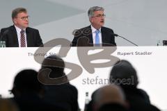 Audi - Jahrespressekonferenz 2015 - links Prof. h.c. Thomas Sigi (Vorstand Personal), Vorstandsvorsitzender Prof. Rupert Stadler