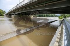 - Donau Hochwasser 2024  - Überschwemmung - Donaulände - Konrad Adenauer-Brücke - Foto: Markus Banai