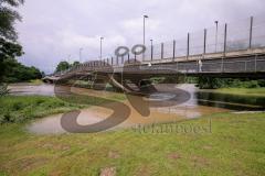 - Donau Hochwasser 2024  - Überschwemmung - Glacis-Brücke - Foto: Markus Banai