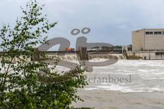 - Donau Hochwasser 2024  - Überschwemmung - Staustufe - Foto: Markus Banai