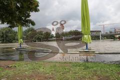 - Donau Hochwasser 2024  - Überschwemmung - Donausteg - Donaubühne - Foto: Markus Banai