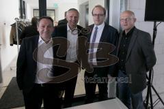 Pre-Opening des Funktionsgebäudes mit anliegendem Jugendhaus - Von links nach rechts Franz Spitzauer Geschäftsführer Finanzen Marketing FC Ingolstadt 04 - Harald Gärtner Geschäftsführer Sport und Kommunikaton FC Ingolstadt 04 - Claudius Rehbein Pressespre