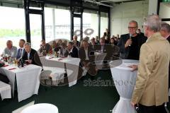 Pre-Opening des Funktionsgebäudes mit anliegendem Jugendhaus - Moderator Harald Stenger mitte - Peter Jackwerth Vorstand FC Ingolstadt 04 - Dr. Frank Dreves rechts -  Foto: Jürgen Meyer