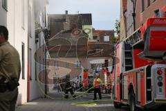 Feuer Brand Löschaktion Ingolstadt Studentenhaus Ecke Dollstrasse Luftgasse