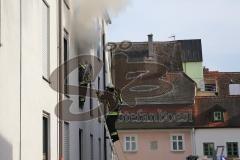 Feuer Brand Löschaktion Ingolstadt Studentenhaus Ecke Dollstrasse Luftgasse