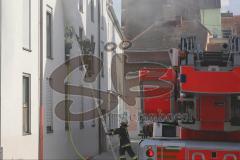 Feuer Brand Löschaktion Ingolstadt Studentenhaus Ecke Dollstrasse Luftgasse
