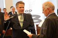 Vereidigung Neuer Oberbürgermeister Dr. Christian Lösel, Stadtrat, OB im Sitzungssaal